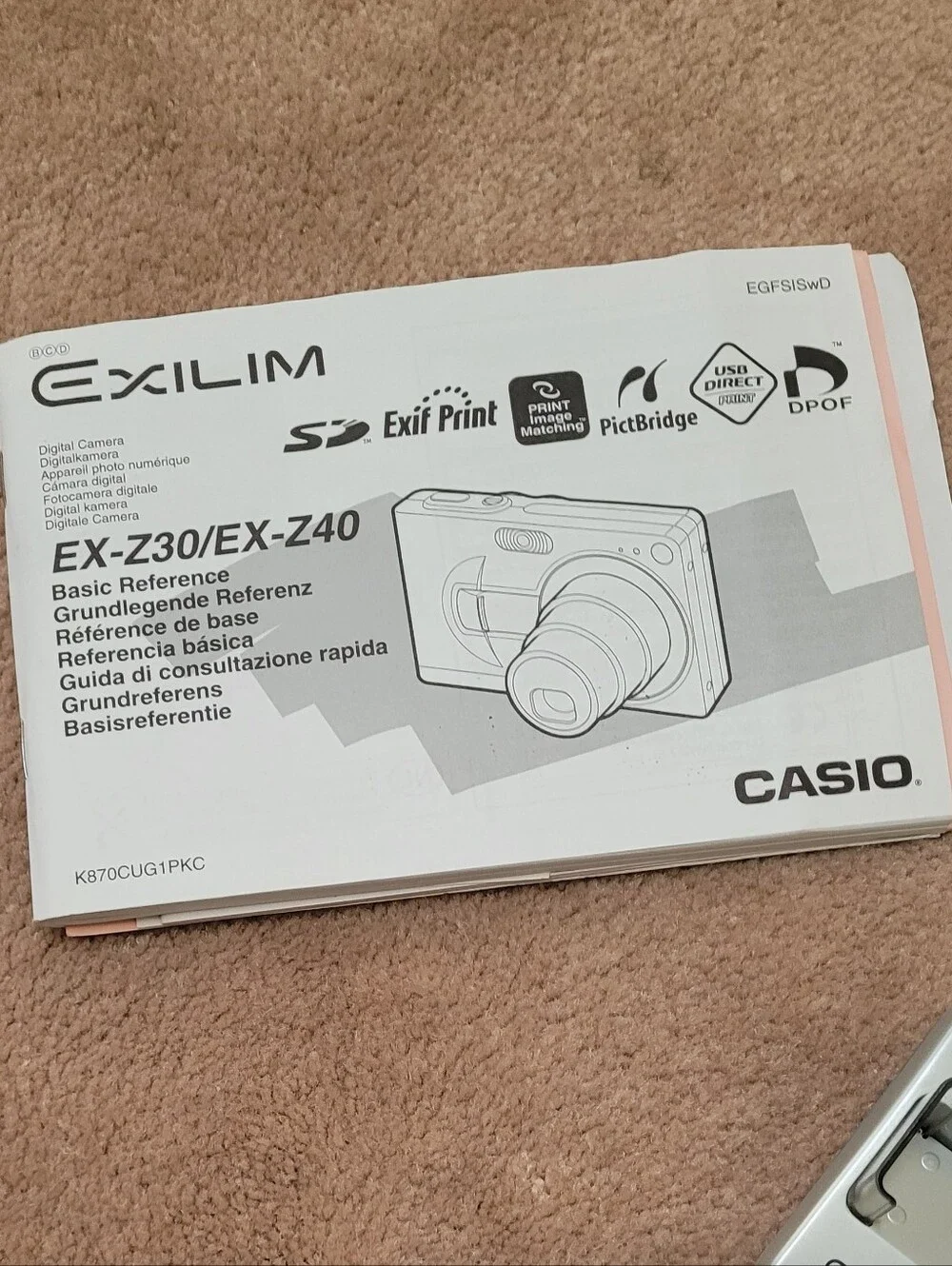 Casio Exilim Silver Compact Digital Camera